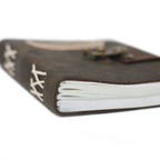 Leather Confessions Notebook with Lock, Black – 13x17.5 cm – view 2