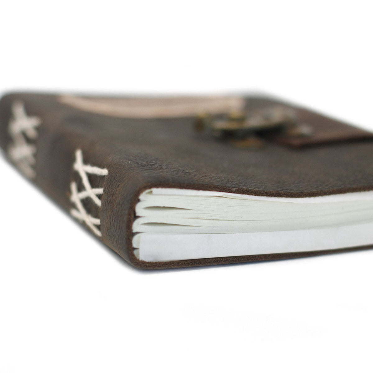 Leather Confessions Notebook with Lock, Black – 13x17.5 cm – view 2