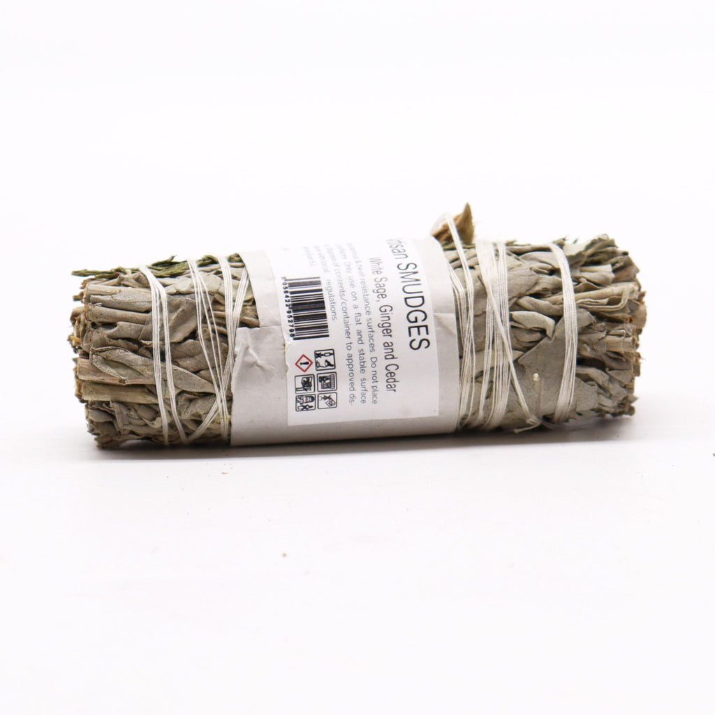White Sage, Ginger & Cedar Smudge Stick 10 cm