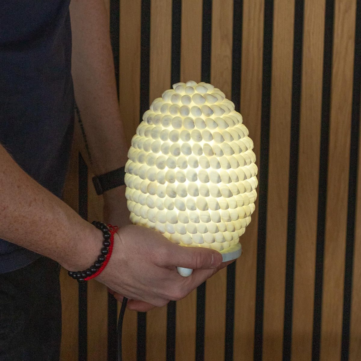 Boho Seashell Lamp - Buting Oval, 15cm – view 4
