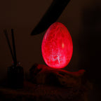 DriftGlow Lamp - Crackle Fire Egg Shade, Orange – view 6