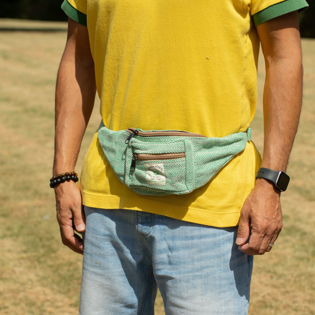Cotton Hemp Style Belt (or Fanny) Bag - Sage – view 7