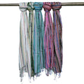 Indian Boho Scarf - 50x180 cm - Random Colours With Gold Thread