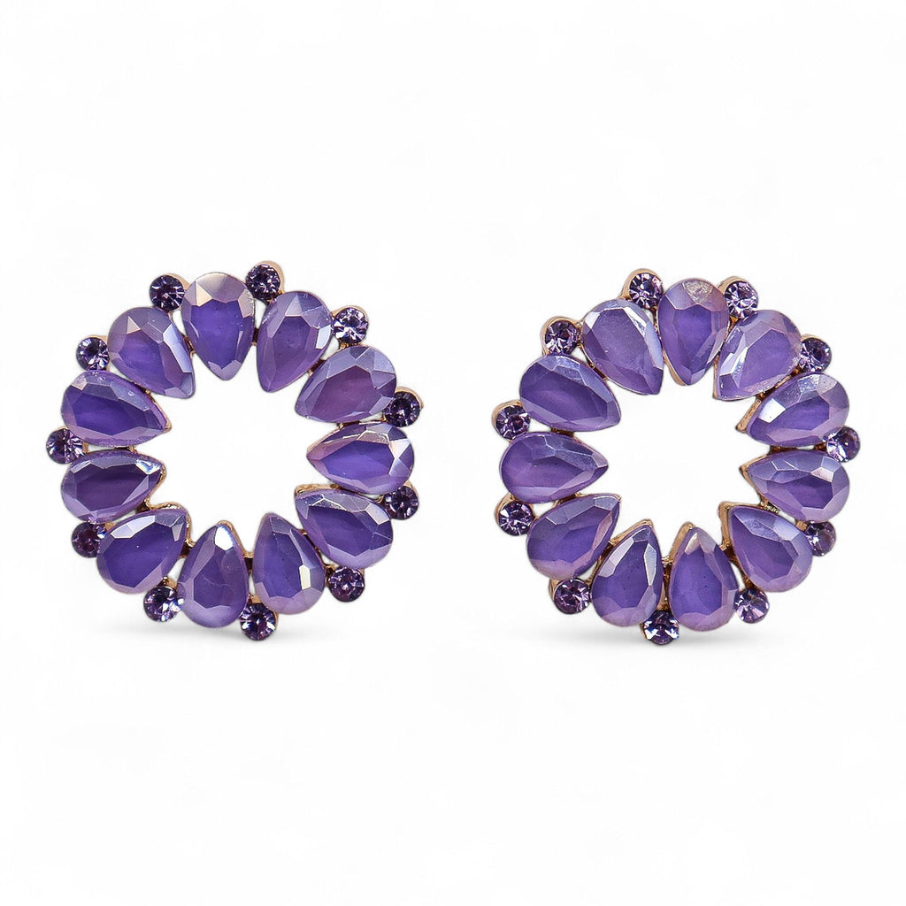 Nymph Lavender Loop Glass Earrings