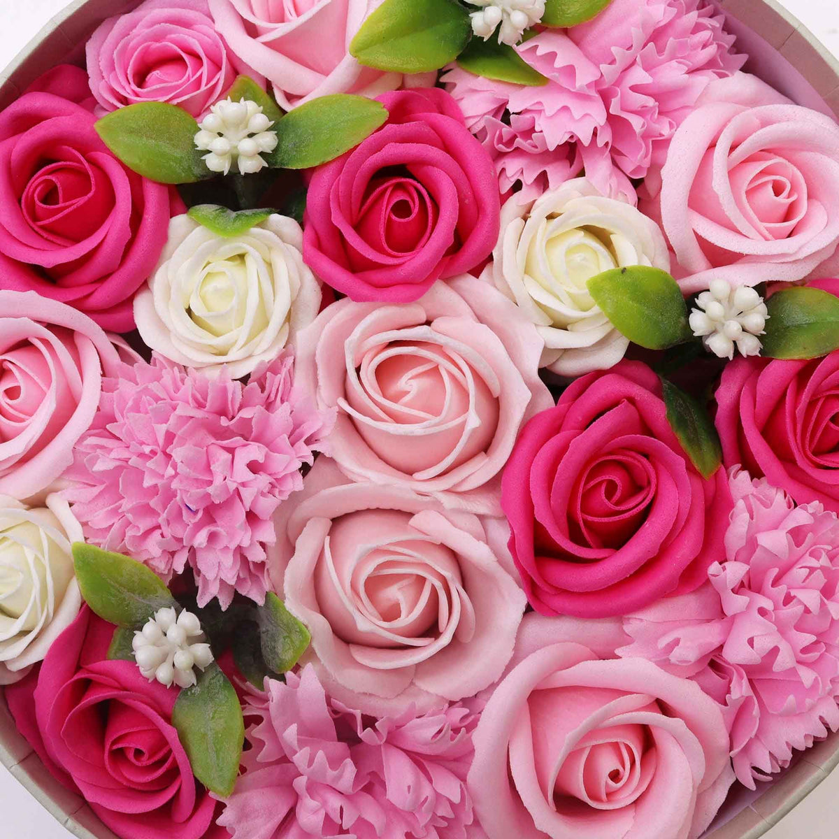 Round Soap Flower Gift Box - Baby Blessings Pink – view 3