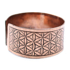 Solid Copper Tibetan Bracelet - Flower of Life
