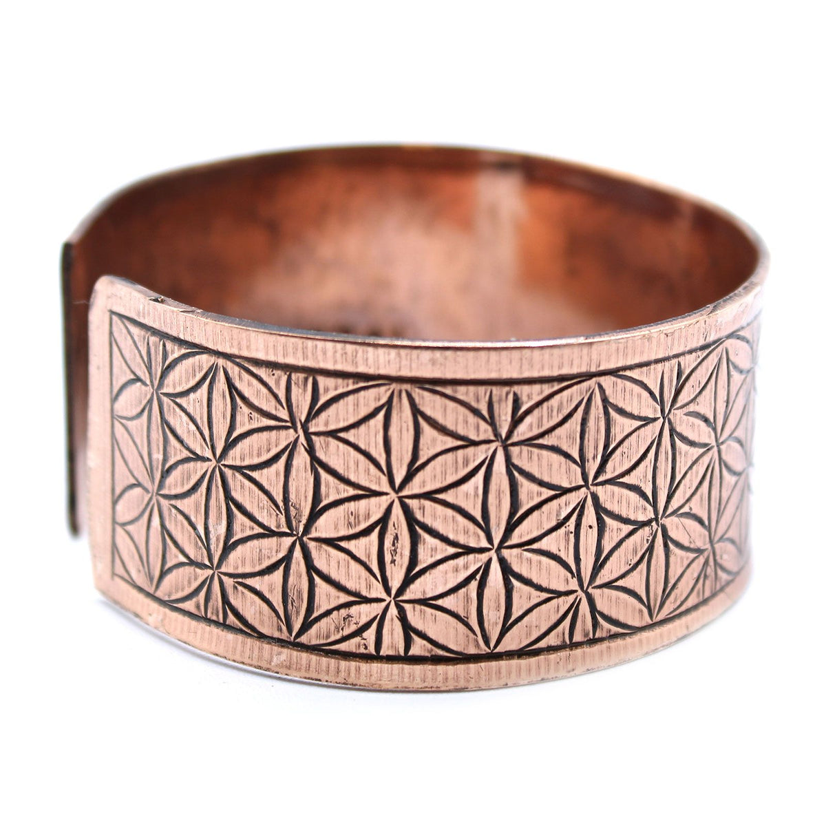 Solid Copper Tibetan Bracelet - Flower of Life