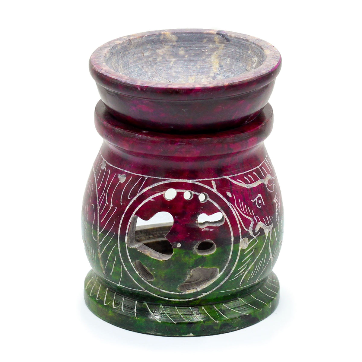 Small Soapstone Oil Burner 8cm - Om & Elephant – view 2