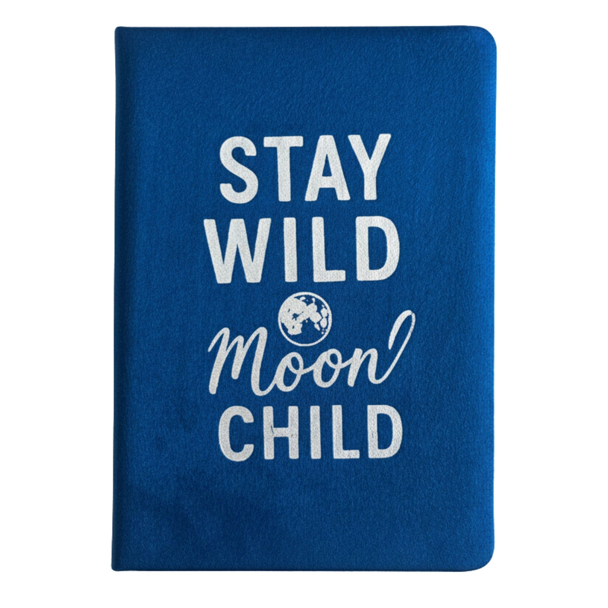 Dark Blue Velvet Notebook, Stay Wild Moon Child, 80 Pages – view 3