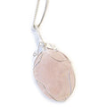 Swirl Wrapped Rose Quartz Gemstone Necklace