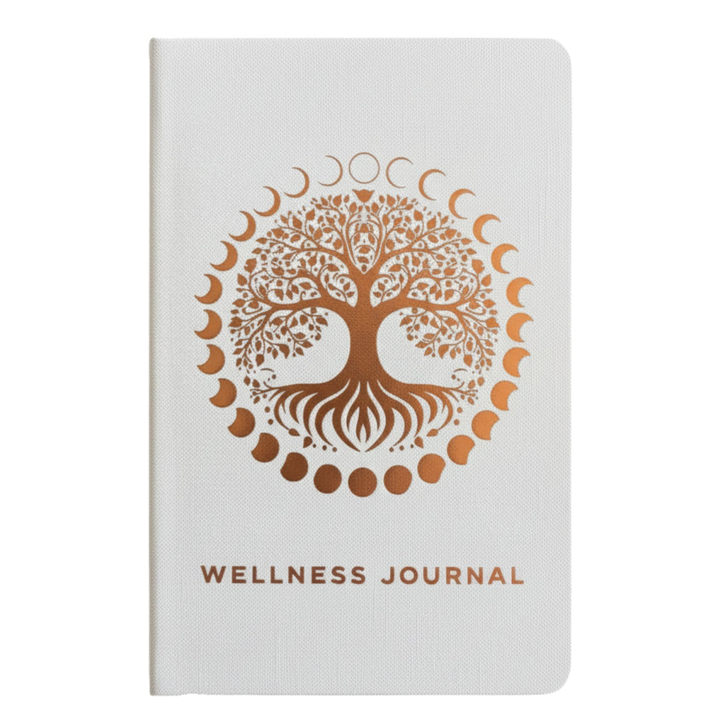 White Wellness Journal, Rose Gold Tree of Life, 120 Pages – view 3