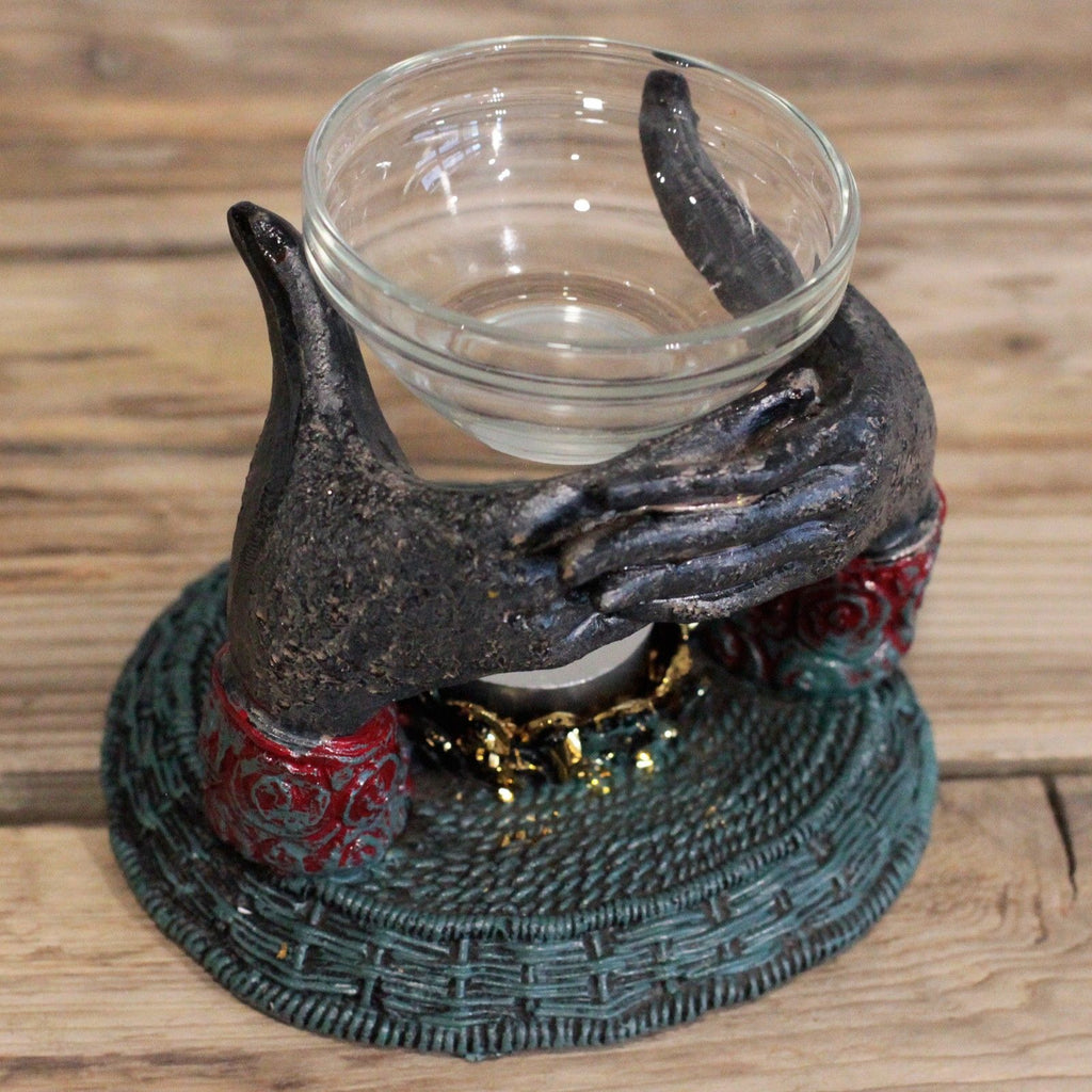Antique Buddha Offering Hands Oil Burner