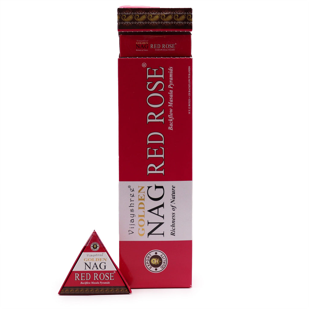 Jumbo Golden Nag Red Rose Backflow Incense Cones, 10pk – view 3