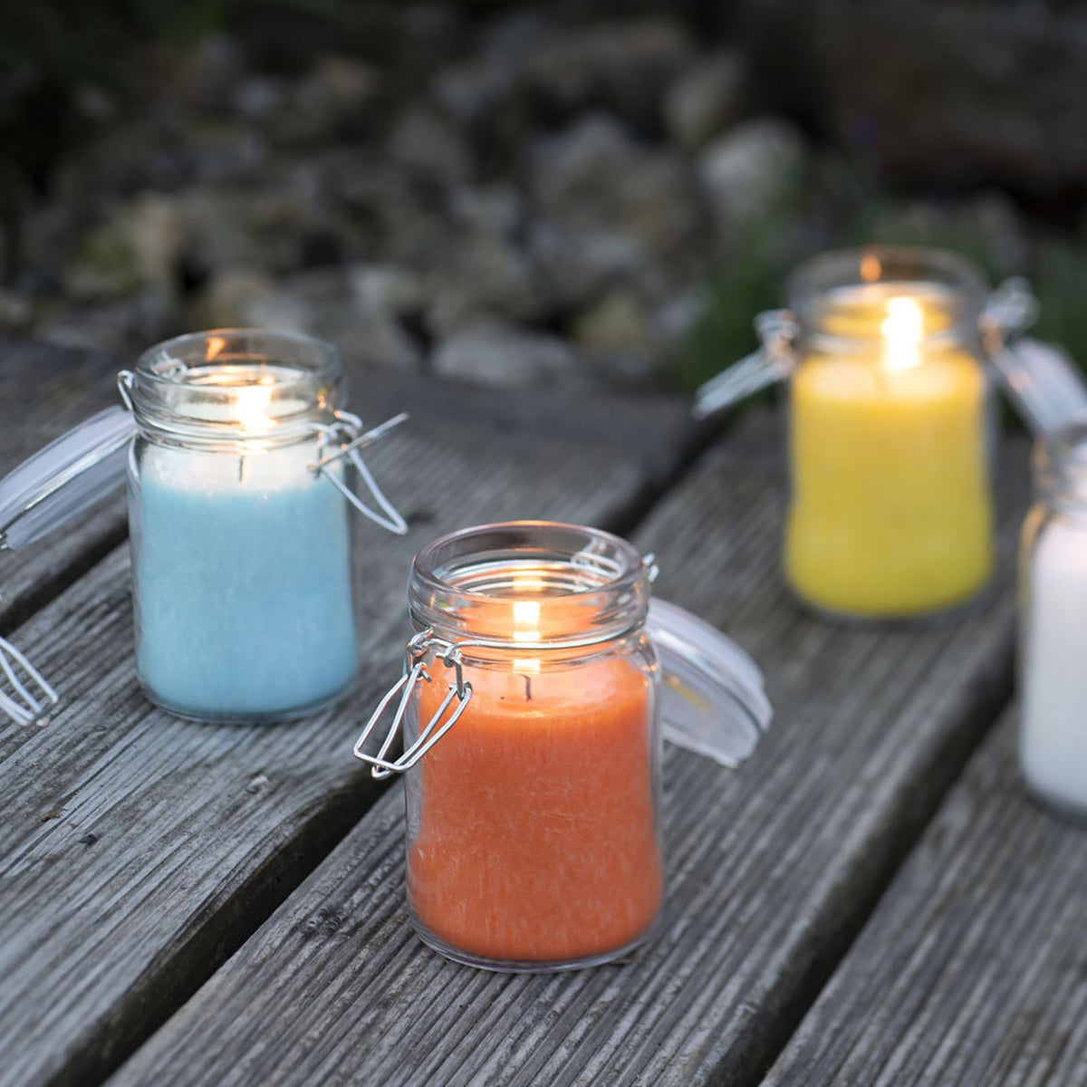 Olive Wax Jar Candle - Turquoise – view 2