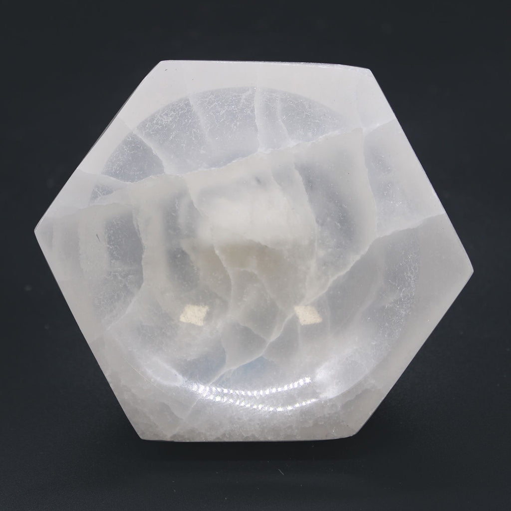 Selenite Hex Bowl approx 10cm – view 4