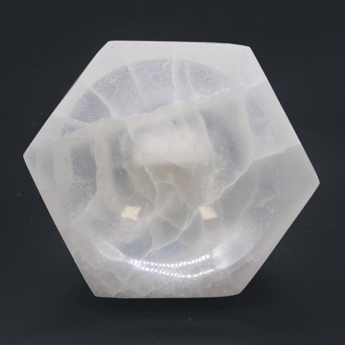 Selenite Hex Bowl approx 10cm – view 4