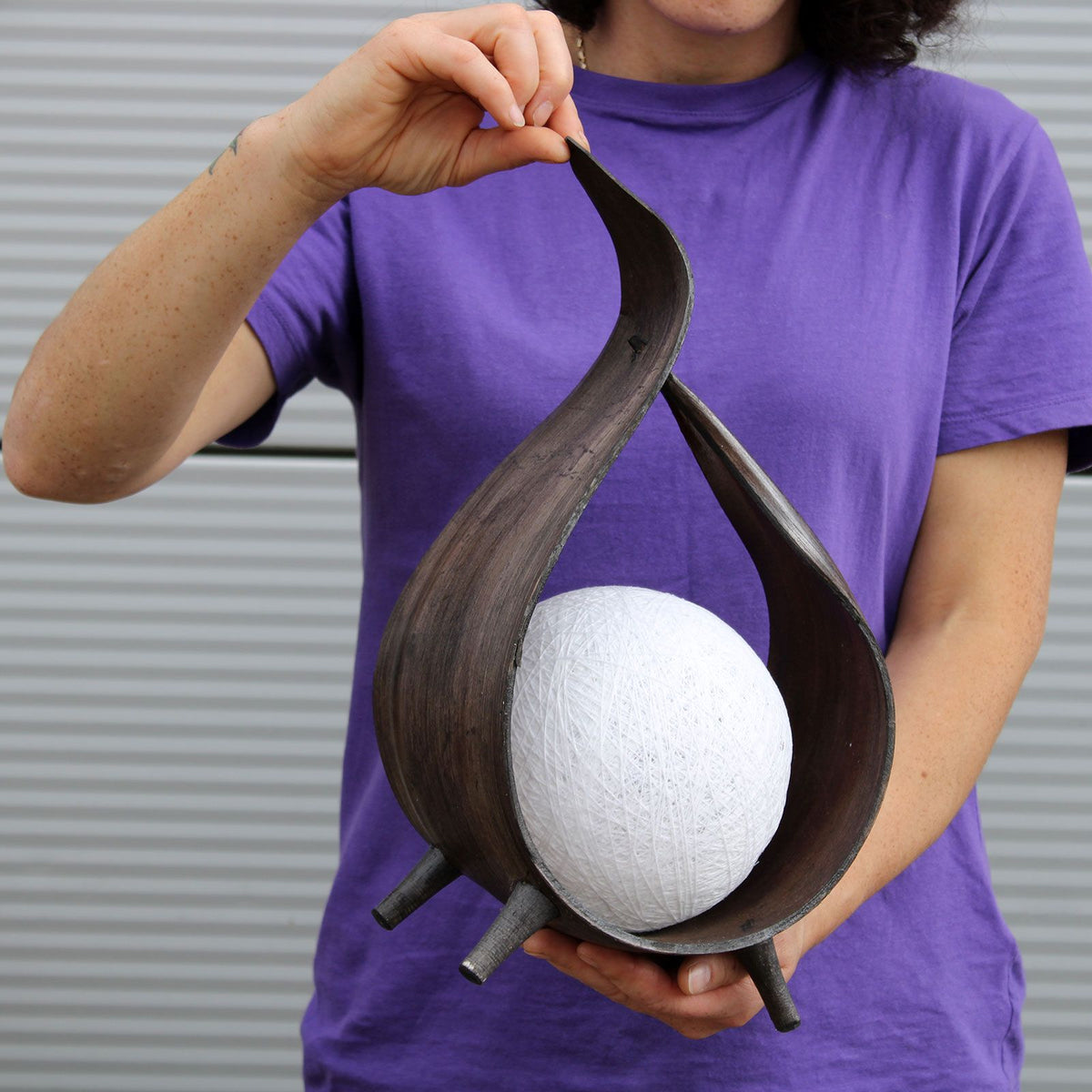 Natural Coconut Lamp - Chocolate Wrapover Twist – view 4