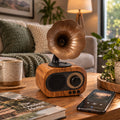 Retro Gramophone Bluetooth Speaker & FM Radio