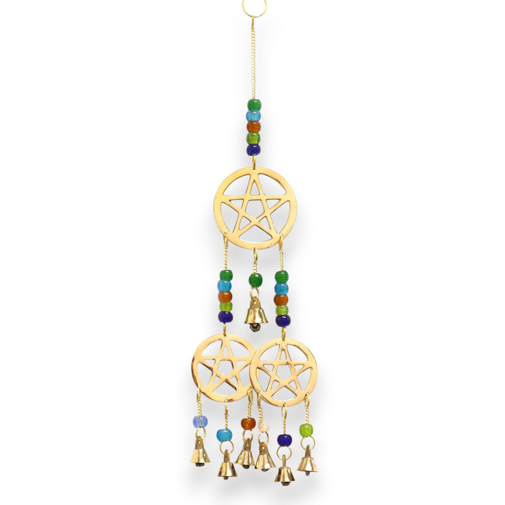 Brass Tri-Pentagram Wind Chime - 7 Bells, 9.5x32cm – view 2
