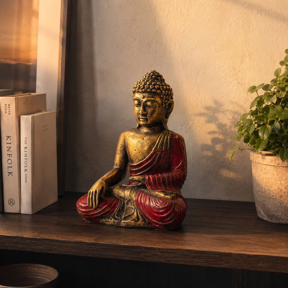 Red & Gold Buddha Statue - Large – view 4