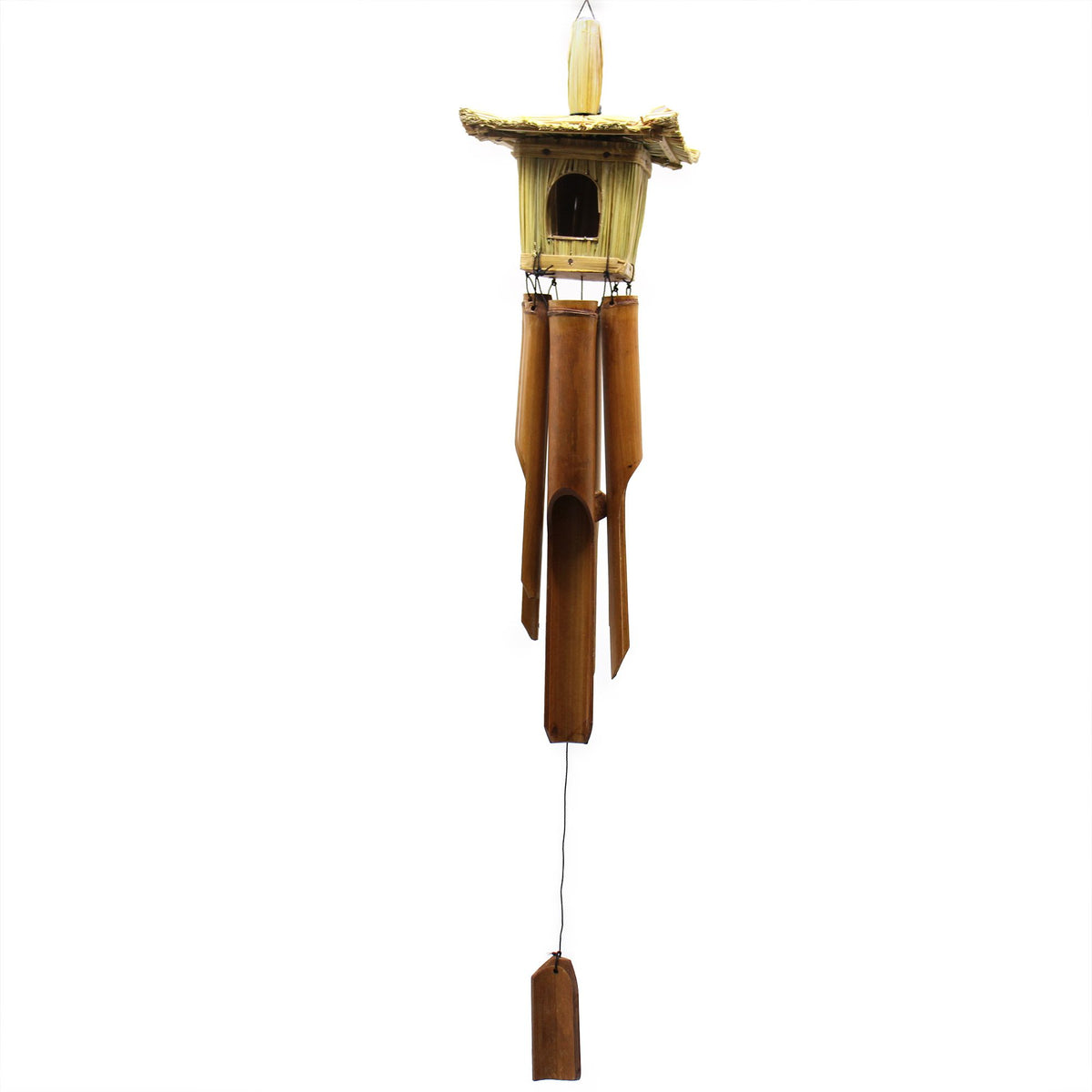Square Seagrass Birdhouse with Wind Chimes, 49 x 15 cm – view 5