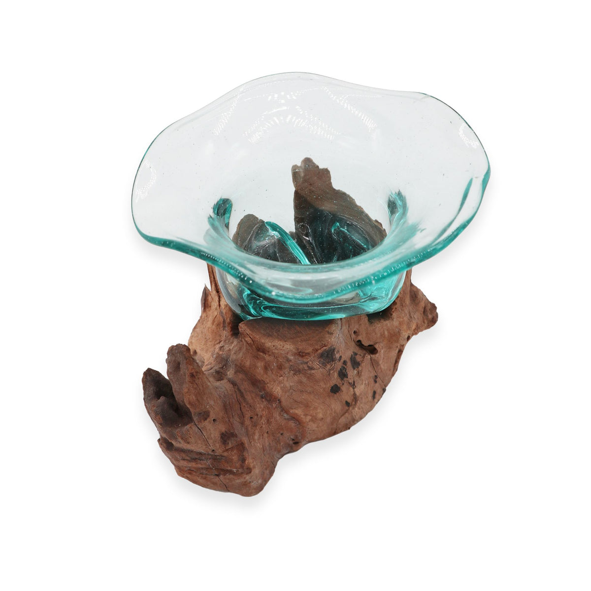Molten Glass Fancy Sweet Bowl on Wood – view 6