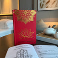 Red Wellness Journal, Golden Mandala and Lotus, 120 Pages