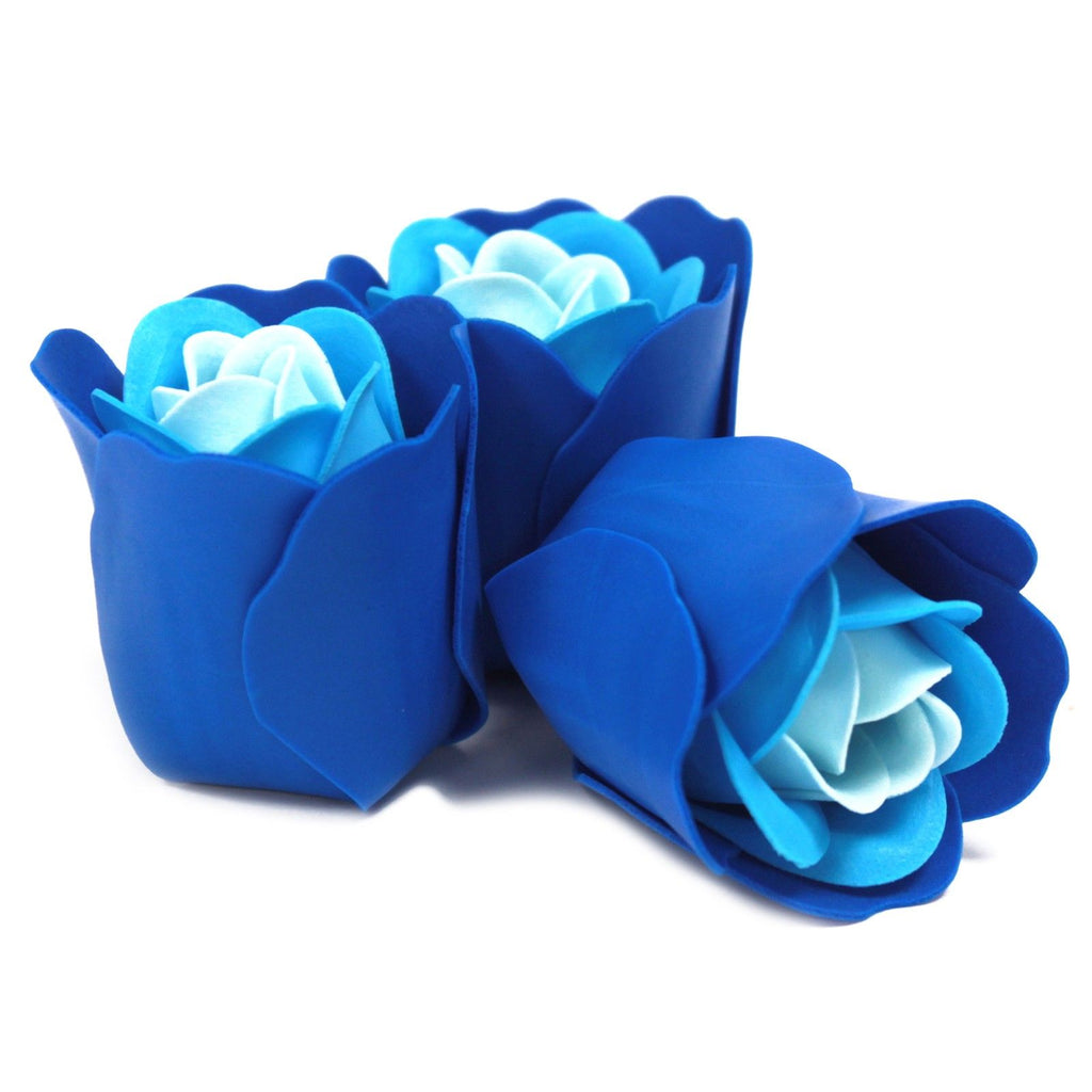 Set of 3 Soap Flower Heart Box - Blue Wedding Roses – view 3