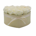 13 Cream Soap Roses Heart Gift Box
