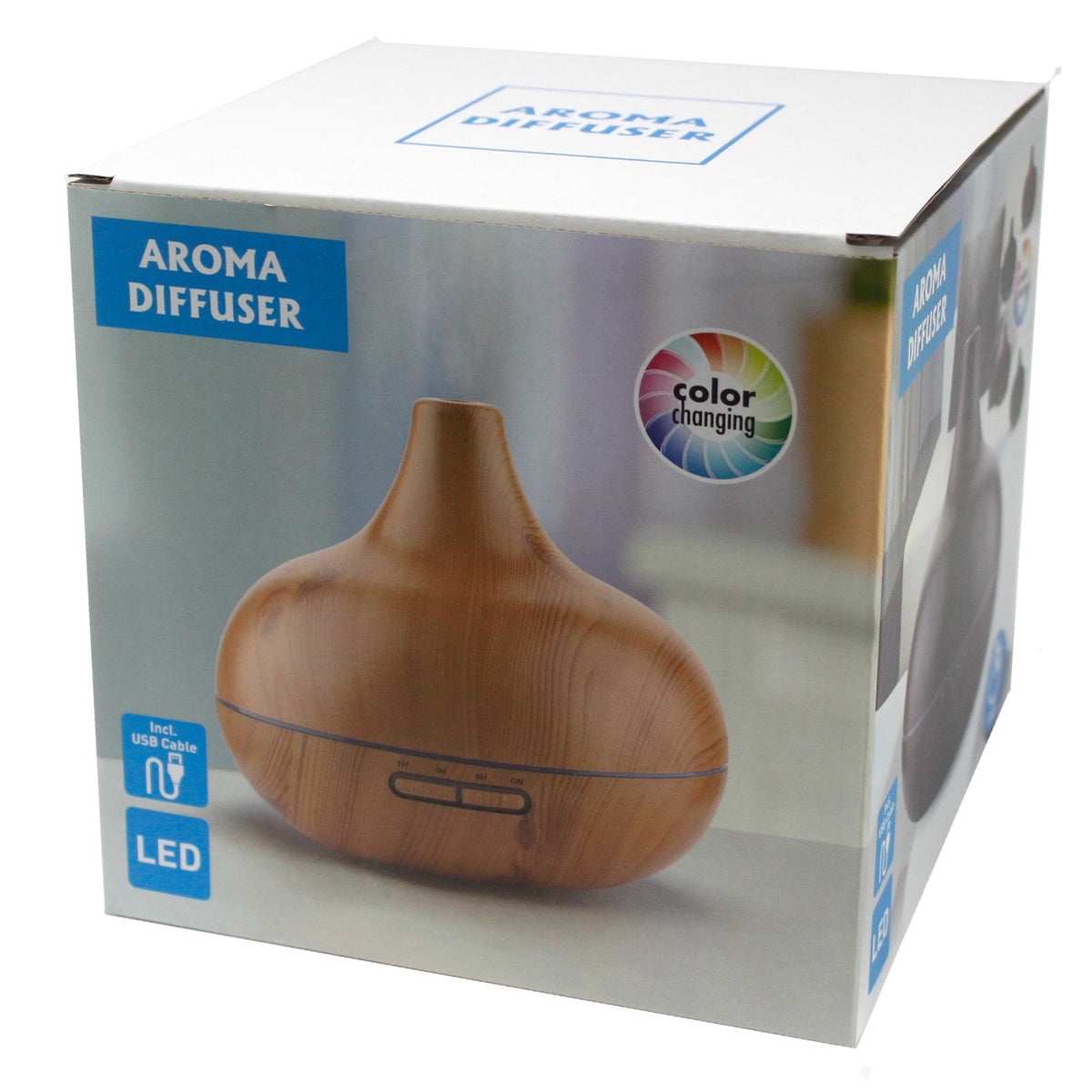 Shell Effect Ultrasonic Aroma Diffuser 400 ml – USB, Colour Change – view 2