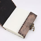 Brown Tan Leather Notebook, Evil Eye, 160 Pages – 20x15 cm – view 2