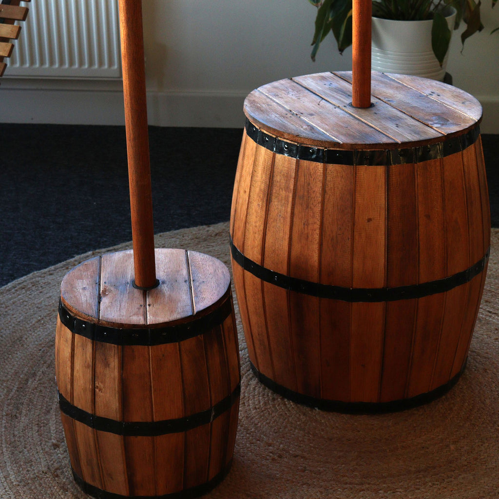 Beer Barrel Table & Parasol Stand - Natural, 60x48.5cm – view 8