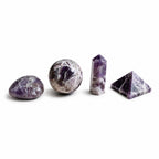 Amethyst Gemstone Shapes Set - Heart, Sphere, Obelisk, Pyramid – view 4