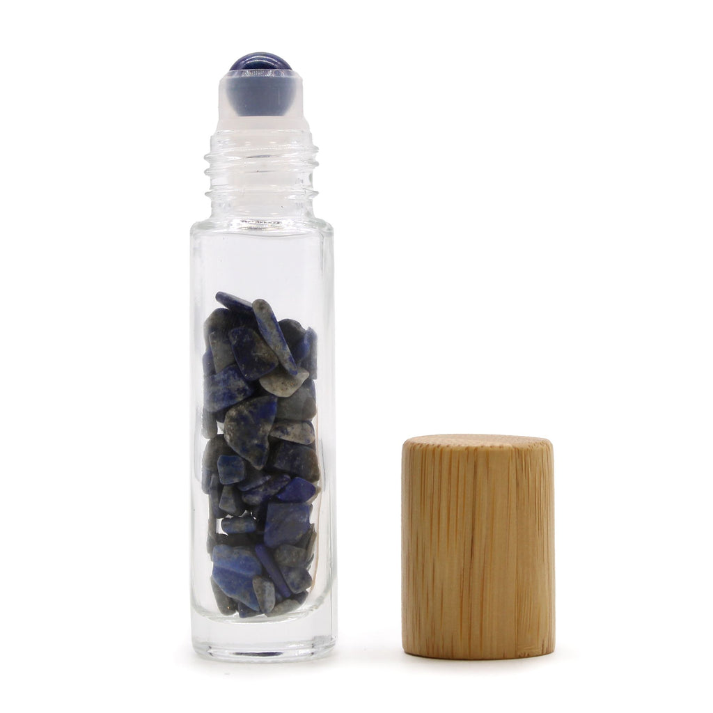 Sodalite Roller Bottle with Wooden Cap - 5ml