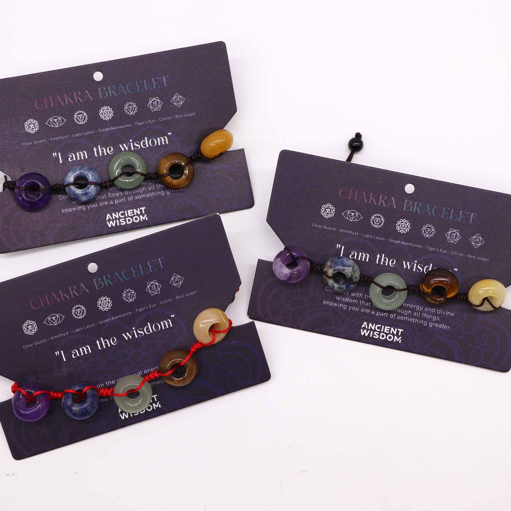 Chakra Gemstone String Bracelet - Ball Beads – view 2