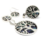 Tree of Life Silver Pendant 22mm, Abalone – view 4