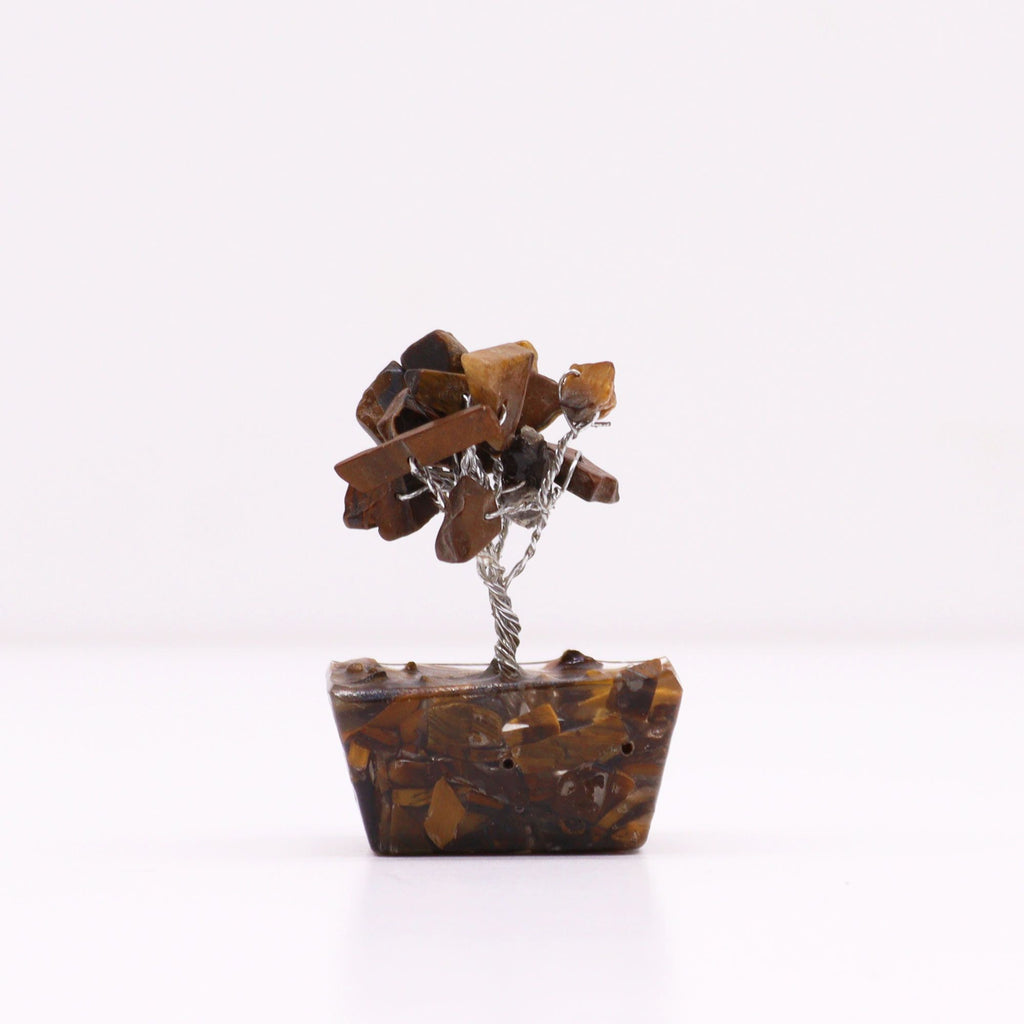Mini Gemstone Tree on Orgonite Base, Tiger Eye