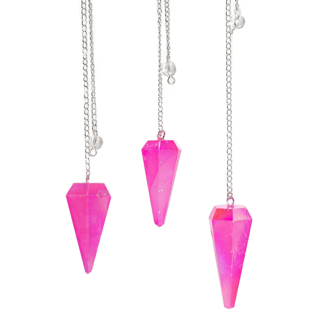 Six Sided Aurora Pendulum in Pink - 4cm – view 2