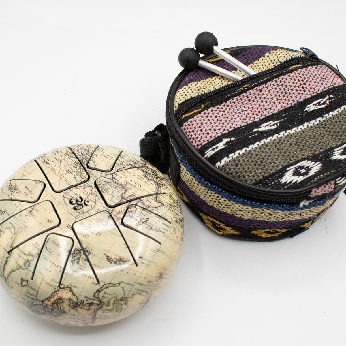 Low Med Happy Drum Atlas Design - 14x7cm