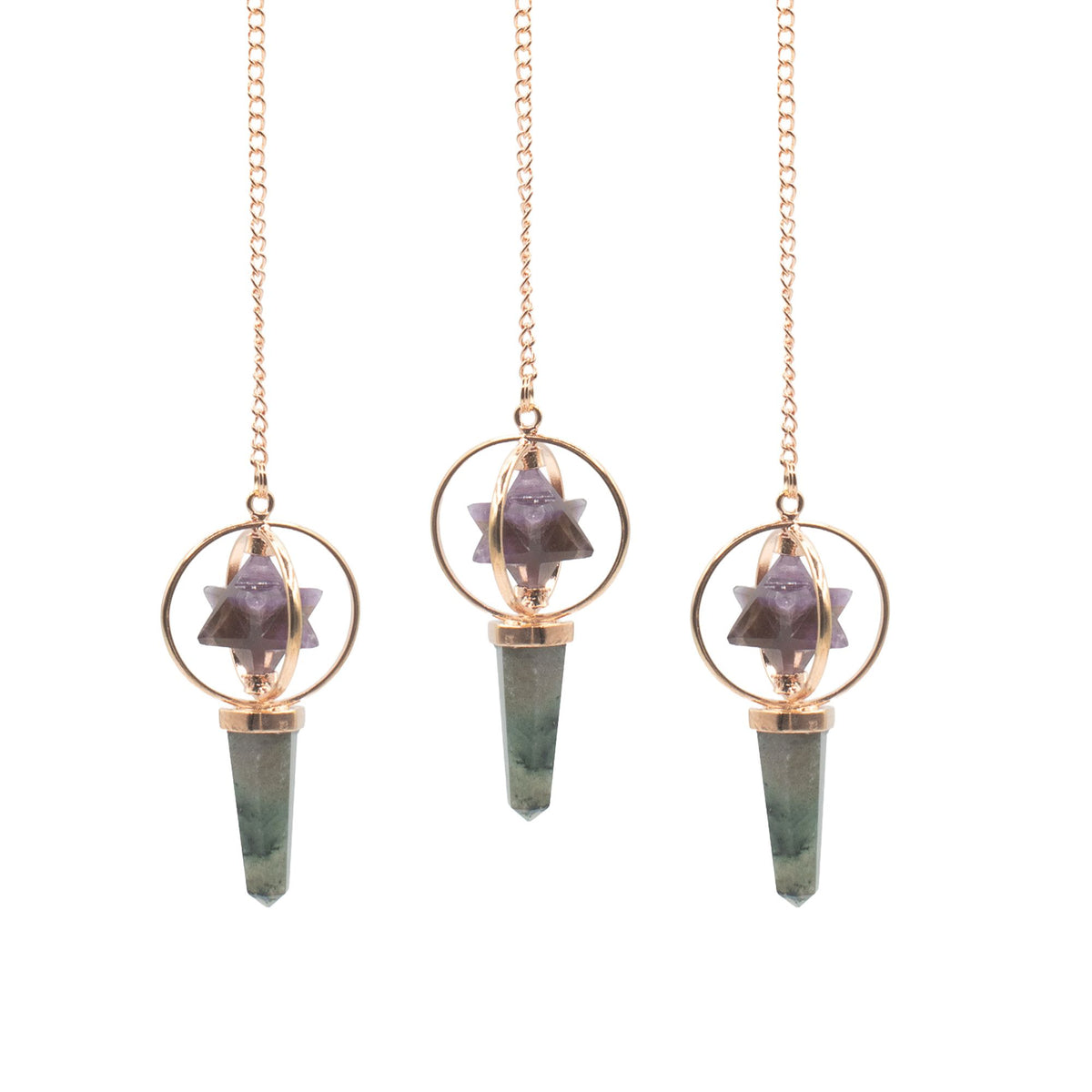 Cosmic Navigator Pendulum - Amethyst & Labradorite
