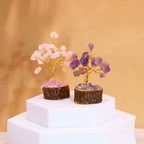 Box of 12 Mini Gemstone Trees on Wooden Base, Mixed Stones – view 4