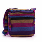Large Nepal Sling Bag - Wild Flowers Print, Adjustable Strap