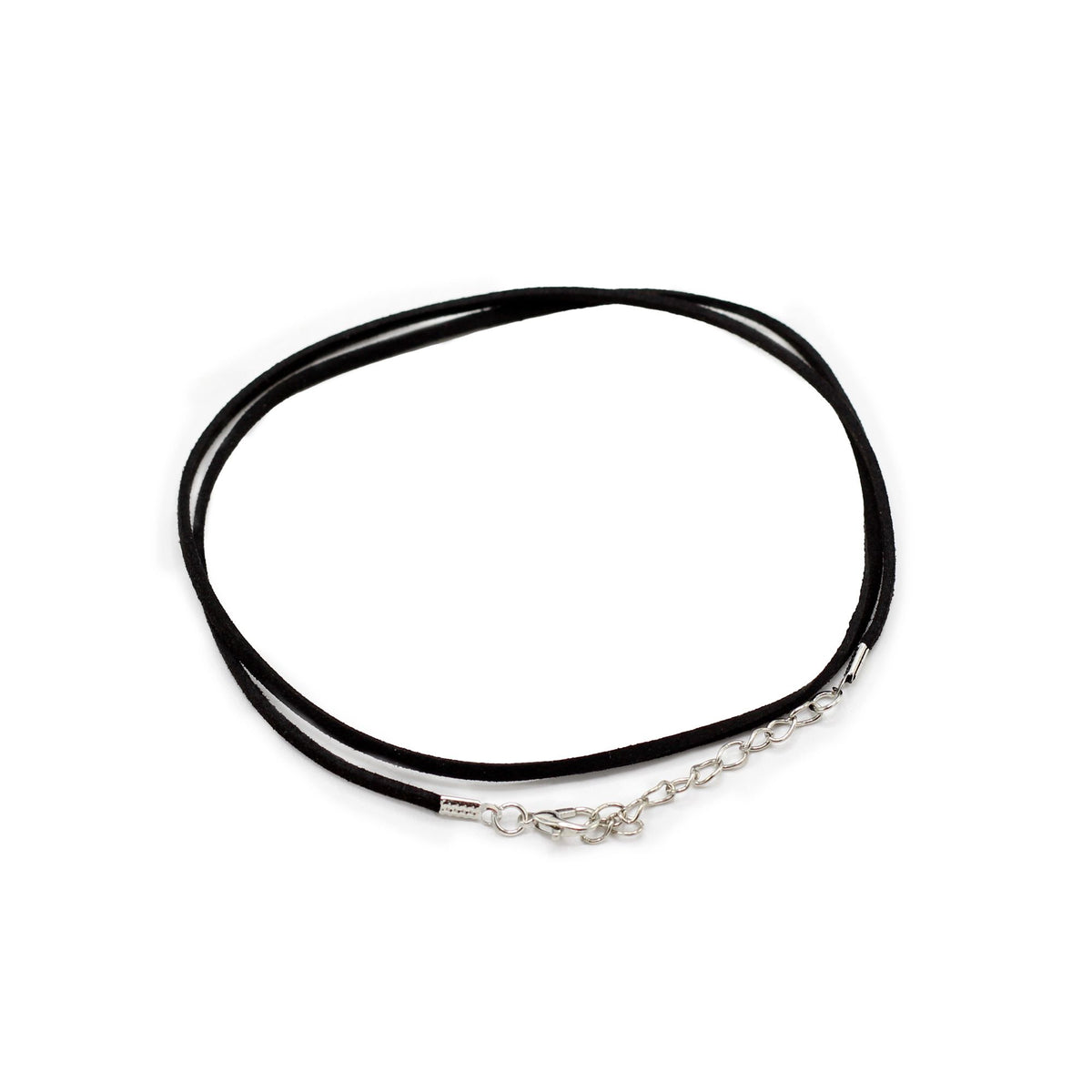 Black Faux Suede Pendant Cord Pack - 2.5mm x 55cm