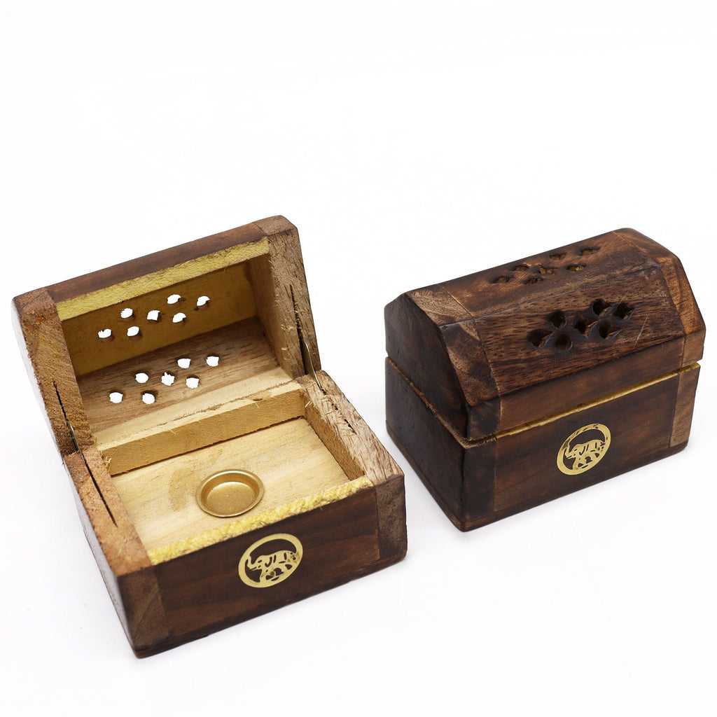 Mini Mango Wood Incense Cone Smoke Box – view 2