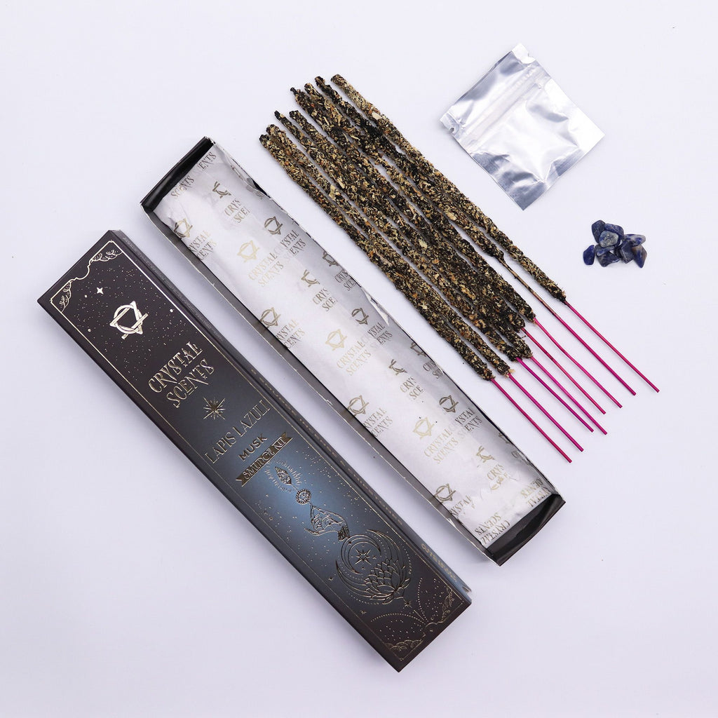 Lapis Lazuli Crystal Scents Smudge Incense Sticks - Musk – view 6