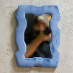 Squiggly Chunky Frame Mirror - Royal Blue - 30.5x22.5cm – view 5