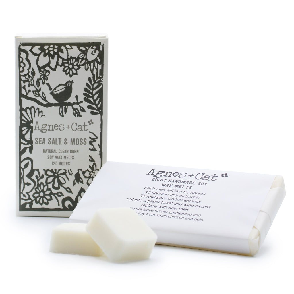 Agnes + Cat Seasalt + Moss Soy Wax Melts, Box of 8