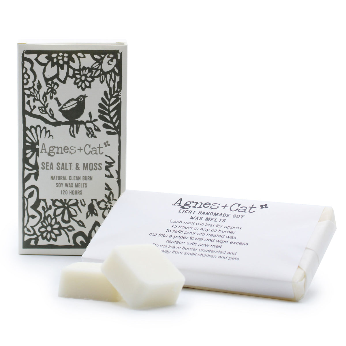 Agnes + Cat Seasalt + Moss Soy Wax Melts, Box of 8