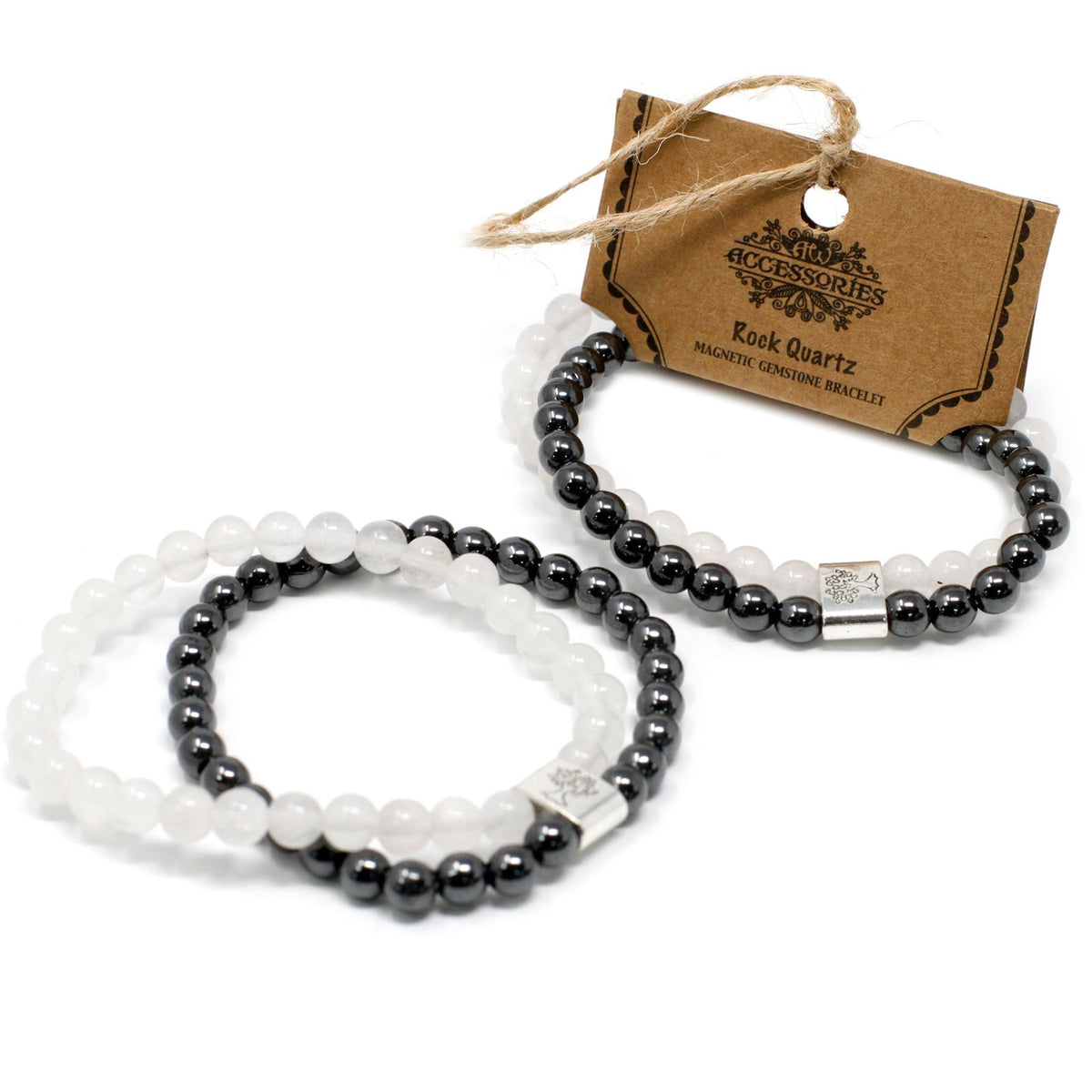 Magnetic Rock Quartz Gemstone Bracelet – view 2