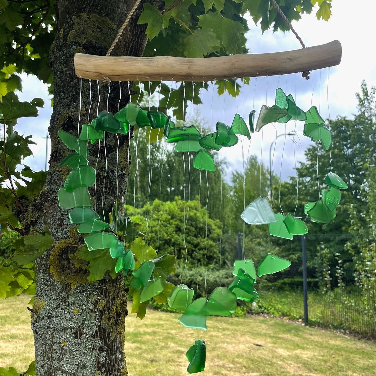 Recycled Glass Love Chime - Green – view 4